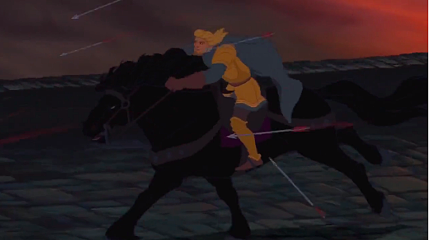 Frollo tries to have Phoebus killed when he tries to flee.