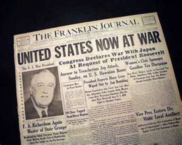 america enters the war