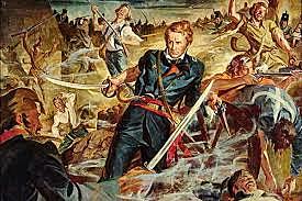 Colonel Neil turns over command to William Barret Travis due to illness.