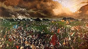 Battle of San Jacinto for Texas Revolution led by Sam Houston and defeated Santa Anna.