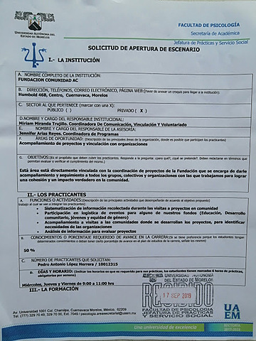 Presentación en el escenario