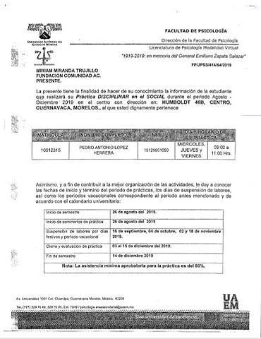 Carta de Presentación