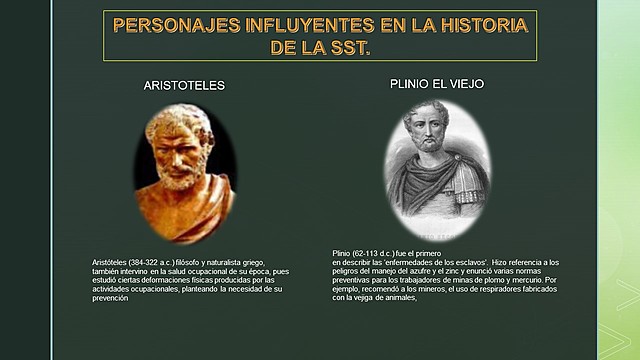 PERSONAJES EN LA HISTORIA Y EVOLUCIÓN DE LA SEGURIDAD Y SALUD EN EL TRABAJO EN EL MUNDO