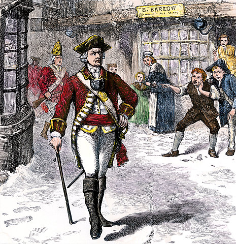 1000's of Redcoats in Boston