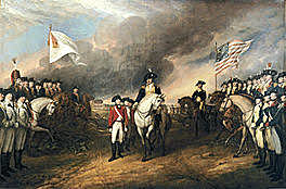 Washington arrives on outskirts of Boston with Continental troops