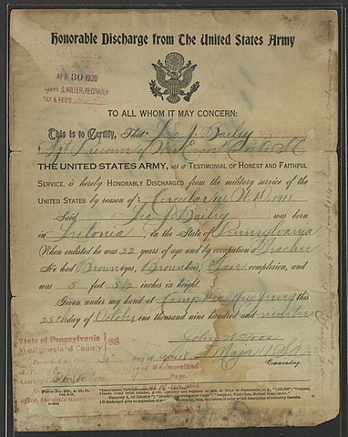 Honorable discharge papers