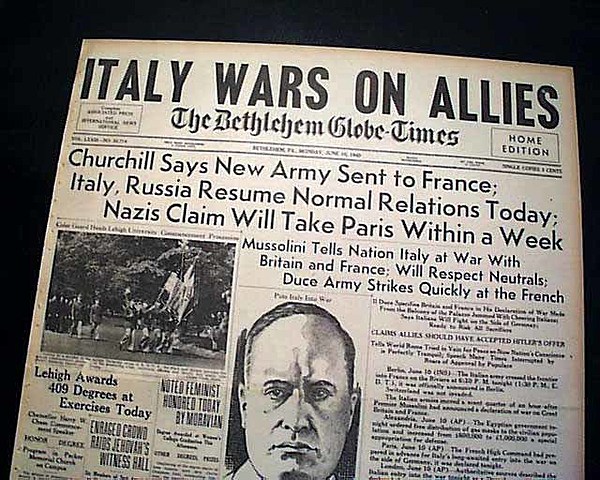 Italy Enters WWII