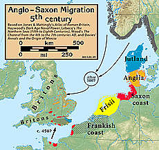 Traditional date of Anglo-Saxon invasion