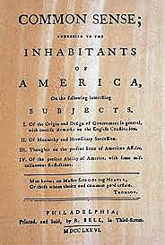 "Common Sense" published by Thomas Paine