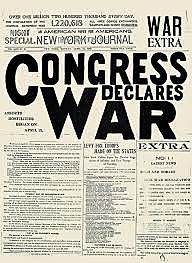 The U.S declared war on spain