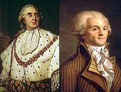 Robespierre le recita unos versos a Luis XVI