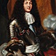 Pierre mignard after   louis xiv with dark full bottomed wig and armour