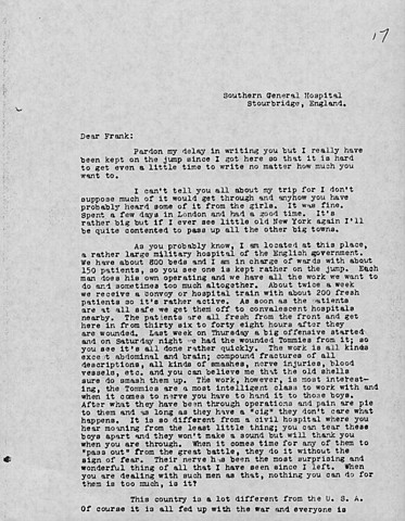 Eugene A. Curtin’s Letter Frank