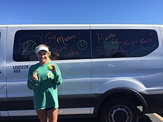 Traveled to Wichita for state tennis.