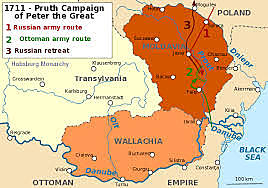 War is renewed with the Ottoman Empire. Defeat on the Pruth