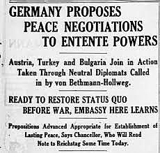 Germany Issues Peace Note