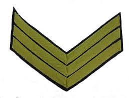 Lucius recieves a War Service Chevron