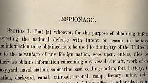 (EU) Congress passes the Espionage Acts (1917)