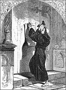 1517 Lutero appende sulla porta della chiesa di Wittemberg un foglio con 95 tesi