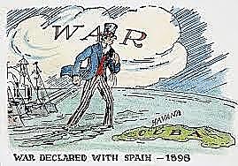 The U.S. declares war on Spain
