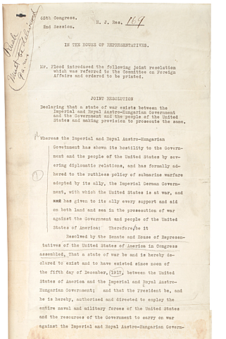 US Declares War on Japan