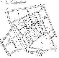 John Snow elabora un mapa y en el plasma los lugares con mayor cantidad de personas enfermas de colera