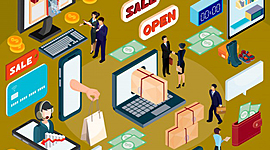 Timeline: Línea de tiempo: La Evolución del Comercio Electrónico