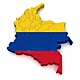 11808733 3d map of colombia stock photo