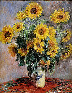 "Sunflowers" - Claude Monet - Impressionism