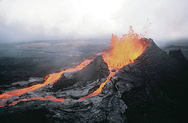 Kīlauea, one of the most active volcanoes in the world, erupts on the island of Hawaii