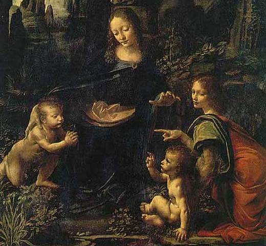 Leonardo da vinci painted The Madona in the Grotto