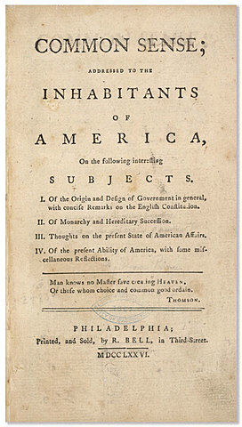 "common Sense" Published by Thomas Paine