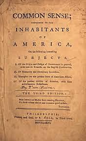 "Common Sense" published by Thomas Paine