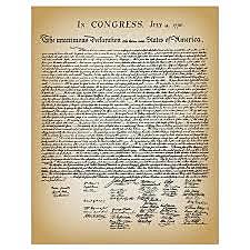 The Declaration of Independence is signed