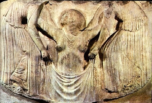 Arte Griego. Trono Ludovisi. Museo de las Termas de Roma. Periodo Arcaico