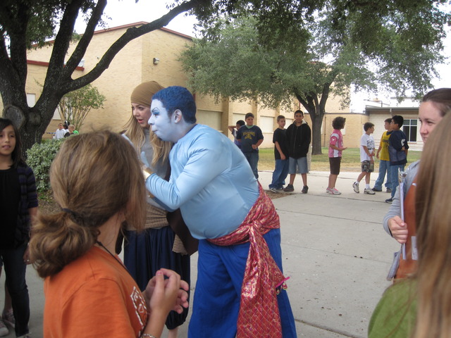 When Aladin got  out  of the tiger cage.