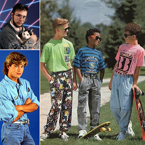 Mens fashion in the 80s