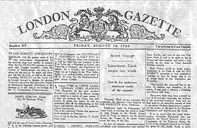 Newspaper – The London Gazette (1640)