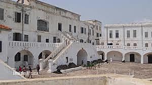 Portuguese build first slave-trade post at Elmina, Gold Coast (now Ghana).
