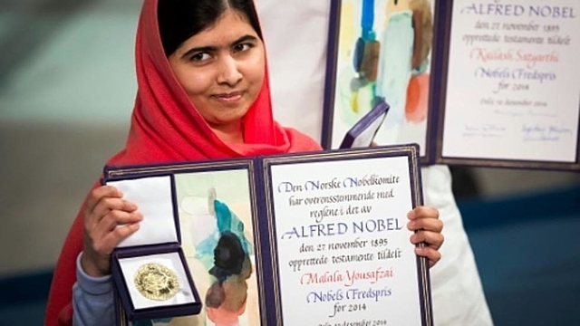 Malala rep el premi Nobel de la Pau (fet social)