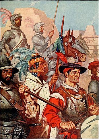 Hernan Cortez defeats the Aztecs