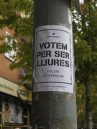 Fet polític: Es fa un referèndum a Catalunya per saber si la gent vol la independència