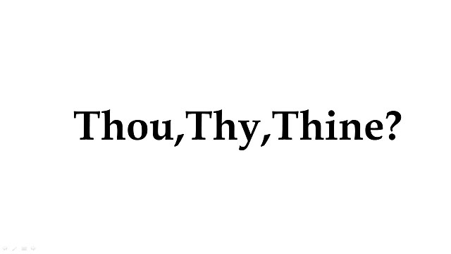 "Thou"