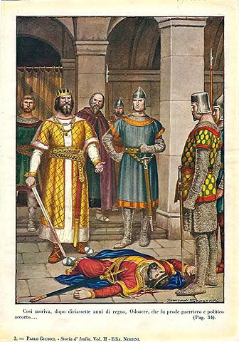 Teodorico uccise Odoacre,i suoi soldati e divenne re di Italia