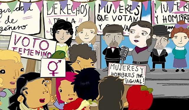 Lucha por el derecho al voto de la mujer.
