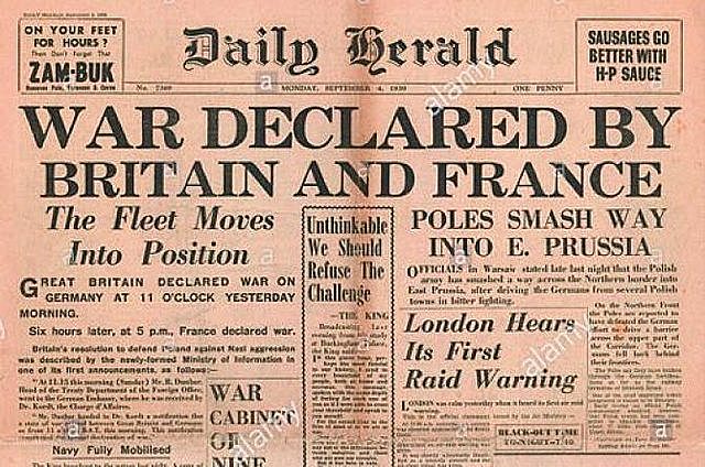 Great-Britain and France Declares War on Germany