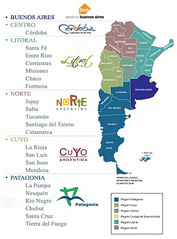 Nueva regionalización turística