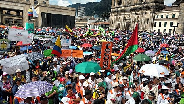 Primer paro nacional contra el Gobierno de Iván Duque en Colombia