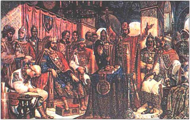 С именем князя изображение которого представлено на марке связана борьба князей за киевский престол