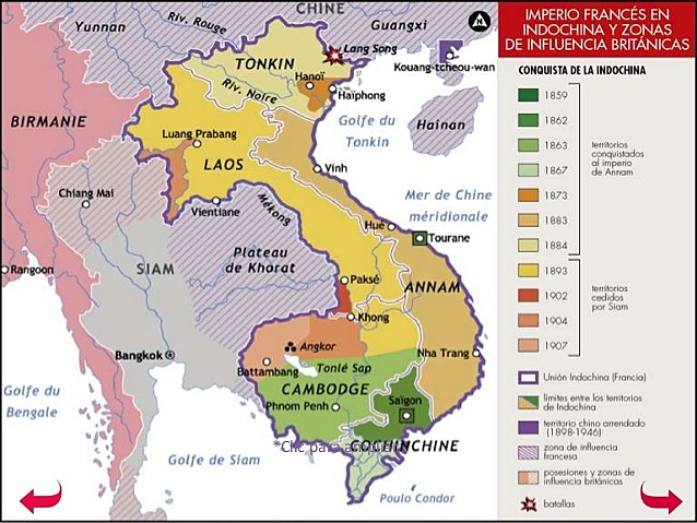 El Imperio francés en Indochina.